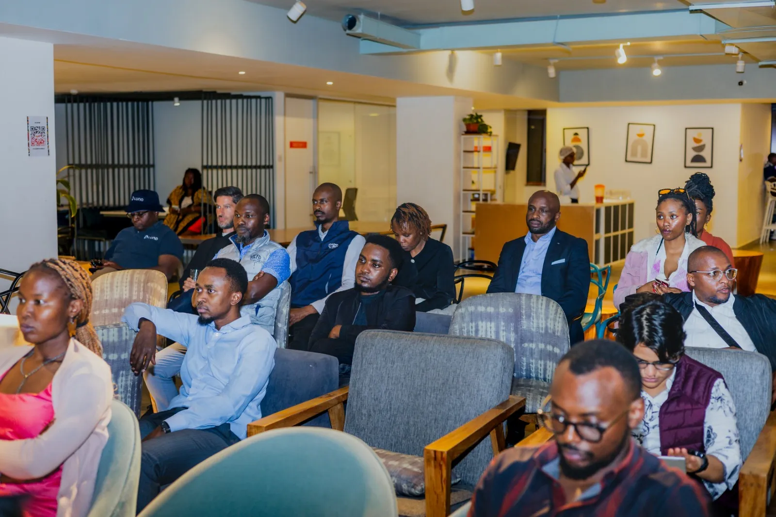 Guests listening at an Amplify Africa blockchain session